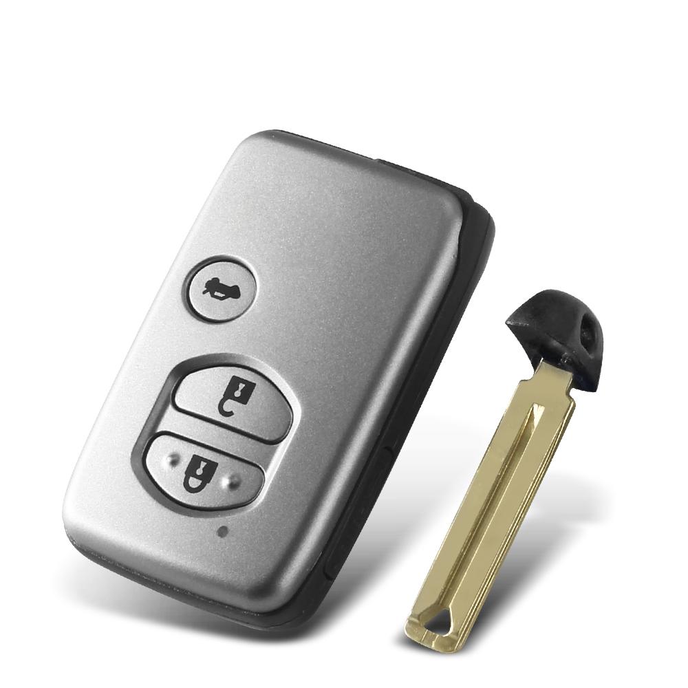 KEYYOU For Toyota Aurion Avalon Landcruiser Camry Cruiser Highlander RAV4 Smart Remote Key Case 2/3 Buttons Fob With Blade Shell