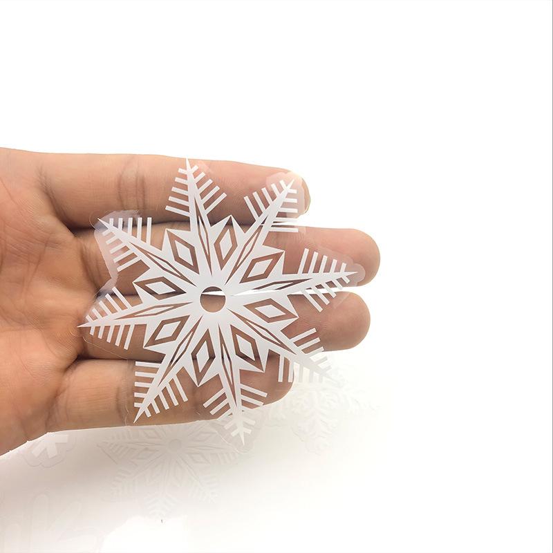 Removable Christmas Snowflake Window Stickers - Static Decals for Holiday Decoration