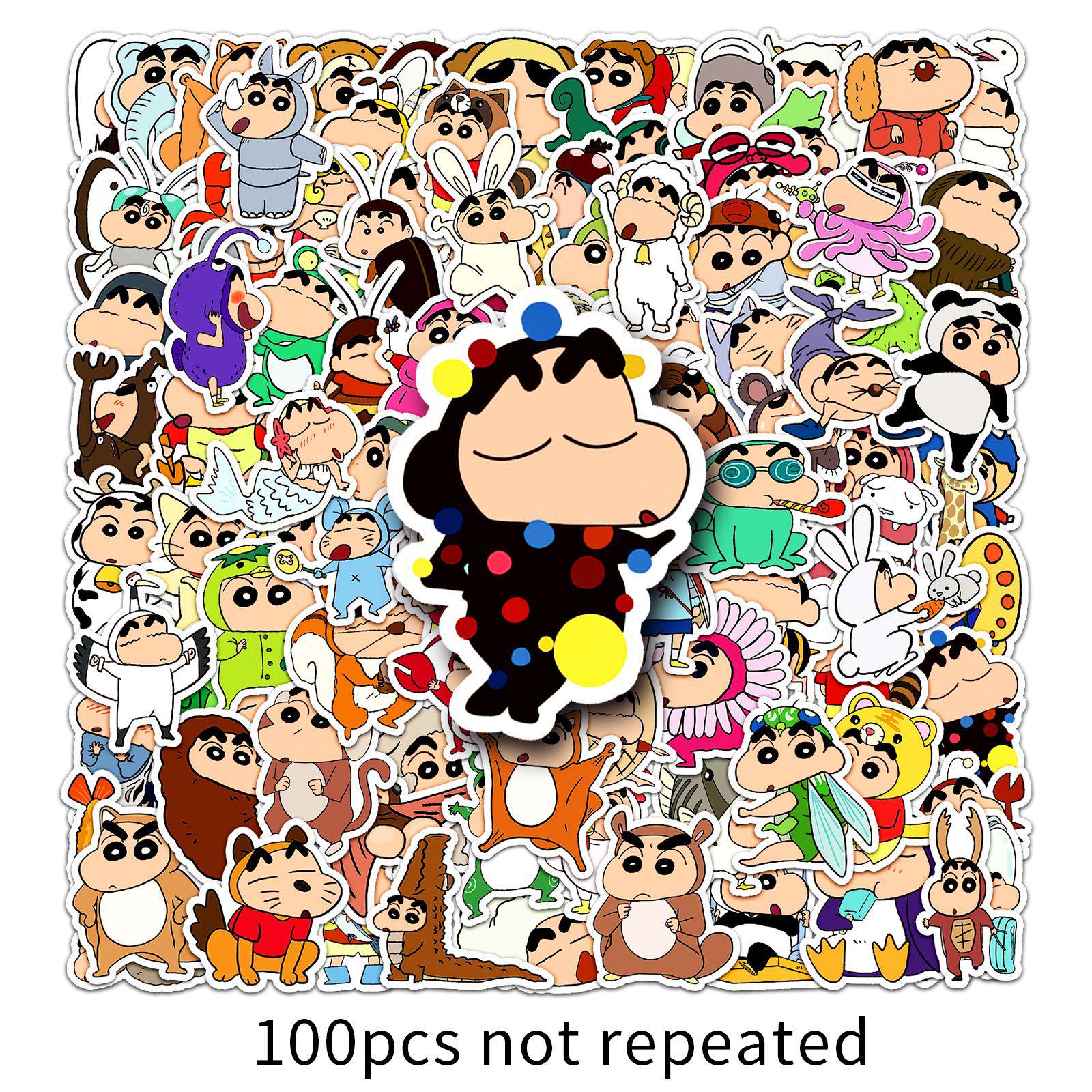 

Креон Шин-чан Японское Аниме Наклейки-одевалки - Милые, Водонепроницаемые Мультяшные Наклейки для DIY Скрапбукинга и Канцелярских Товаров (100 листов)