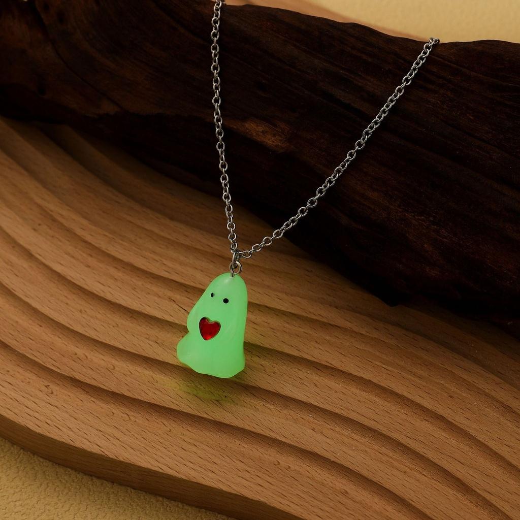 

Glow Whimsical 3d In The Dark Pumpkin Ghost Earrings Perfect For Halloween Celebrations Heart Ghost Necklace