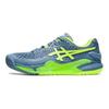 Asics Gel Resolution 9 Largo Blu Acciaio Verde Pericolo Scarpe da Ginnastica da Uomo 1041A376-400