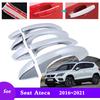 Car Chrome Door Handle Cover for Seat Ateca KH7 2016~ Accessories Protective Film Styling Stickers Trim 2017 2018
