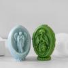 3D Osterei Silikonform Handgemacht Aroma Kerze Gips Ornamente Mods DIY Jungfrau Maria Jesus Osterdekoration Handwerk Herstellung