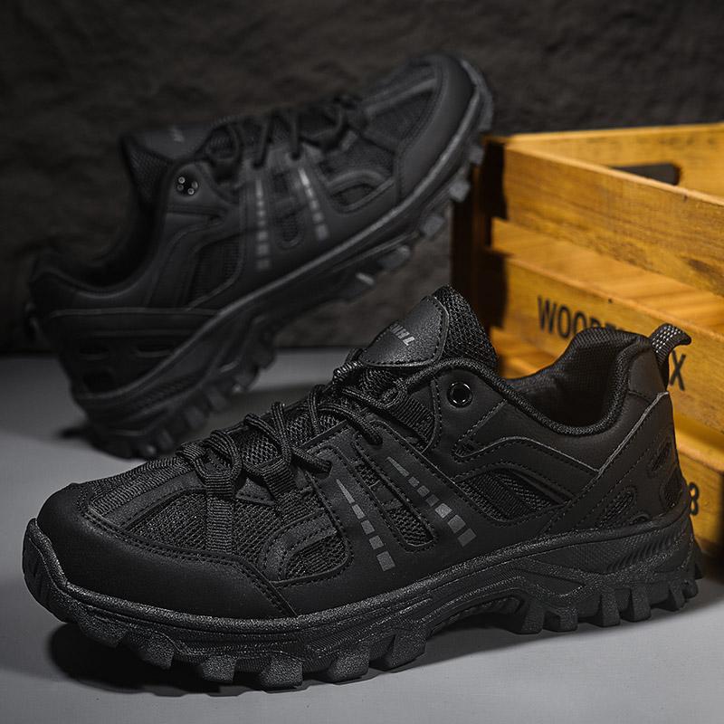 

Мужские водонепроницаемые походные ботинки, уличная пара походных ботинок, модные и универсальные, легкие и повседневные спортивные ботинки 47 чёрный