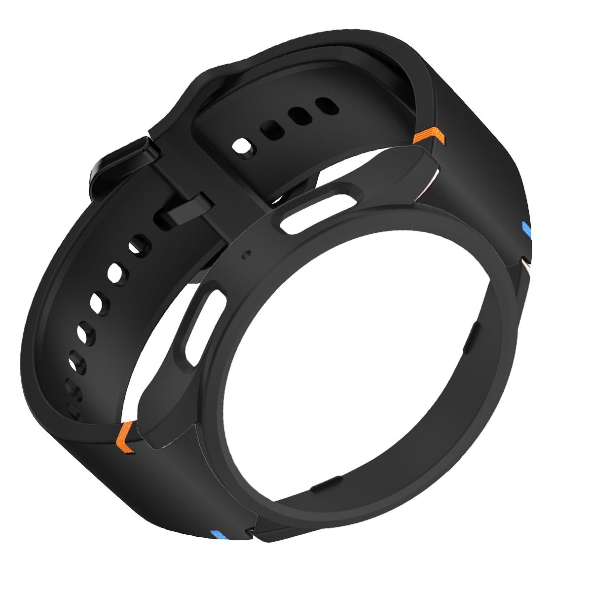 

Case+Strap for Samsung Galaxy Watch 7 6 5 4 40 44mm Silicone Band PC Protector Cover Bumper for 6 Classic 43 47mm Sport Bracelet Watch 6 Classic 47mm