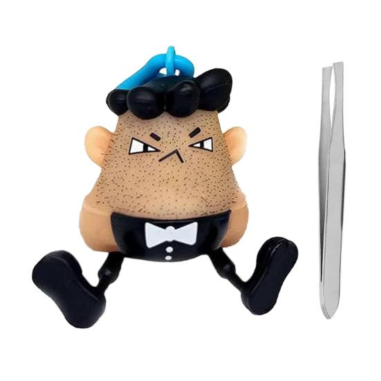 

Мультяшная игрушка-нервозность для выщипывания волос с пинцетом, снятие стресса, тревожности, портативное средство для удаления черных точек, выдергивание волос, игрушка для выщипывания кожи, подарок для детей, подростков и взрослых A