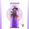 Impact Genshin Scroll Hanging Painting Anime Character Bedroom Decoration Painting Comic Exhibition Two-Dimensional Poster