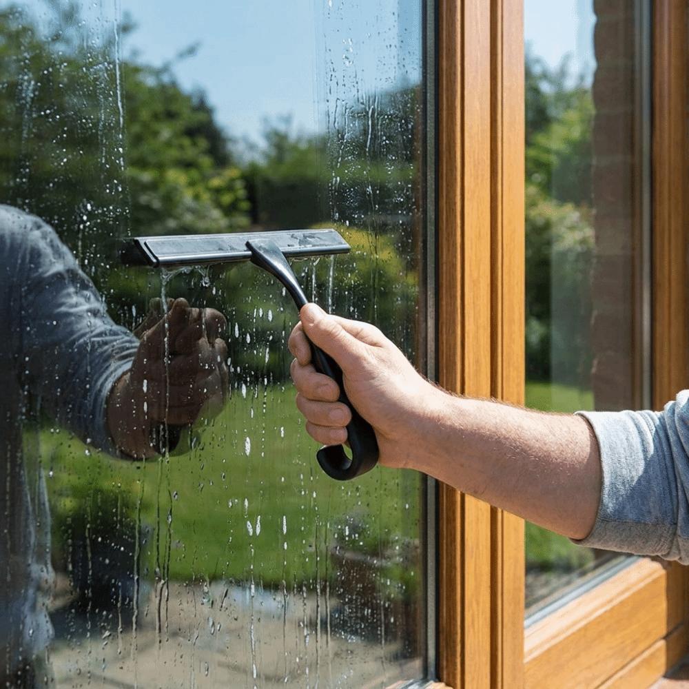 Manual Glass Wiper Stainless Steel Window Wiper Multifunctional Glass Scraper Shower Doors