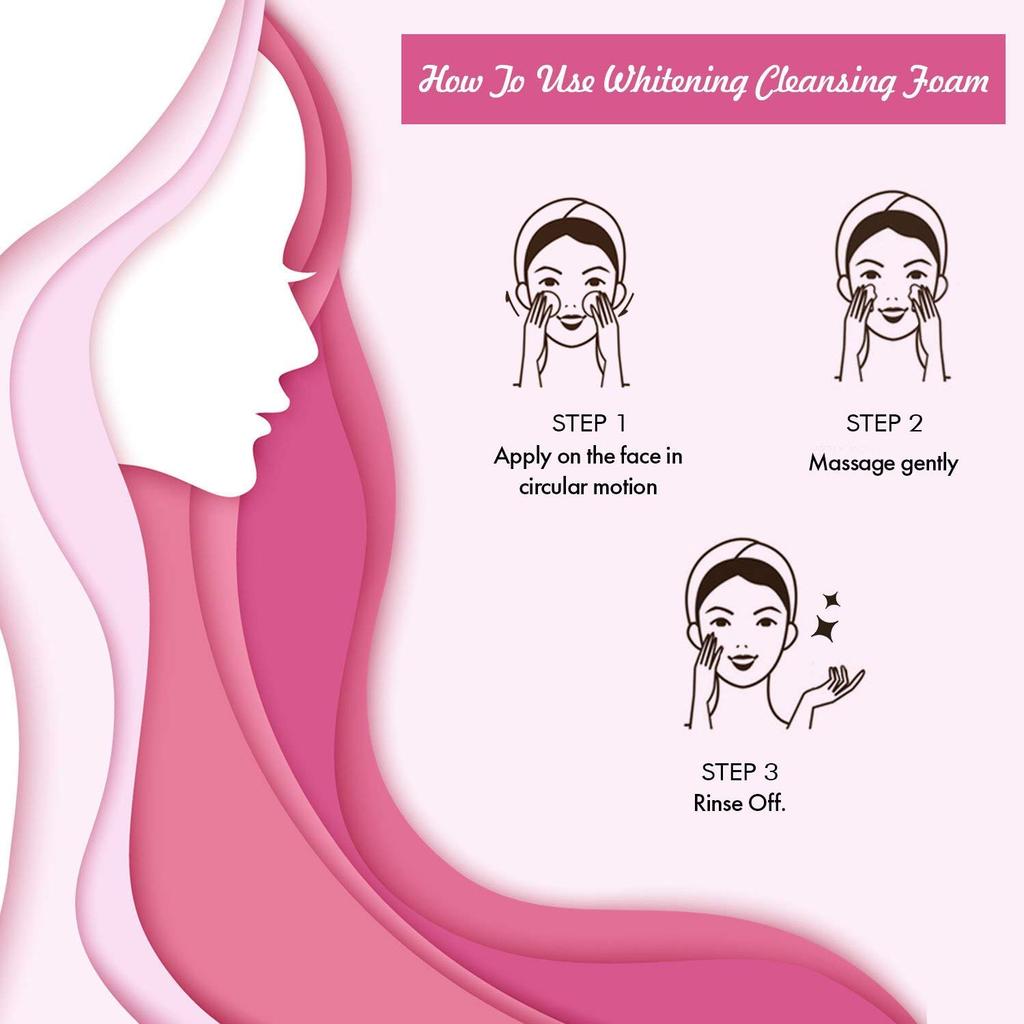 O3+ Whitening Cleansing Foam 150G For Dark And Uneven Skin Daily Gentle Cleanser