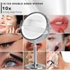 Rechargeable 2Sided Makeup Mirror 1X 10X Magnification 3 Color Lights 360 Swivel Cordl Detachable 4500mAh Battery