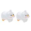 2 Pcs Cartoon Animal Figurine Cute Pig Panda Computer Monitor Decoration Duck Elephant Statues for Office