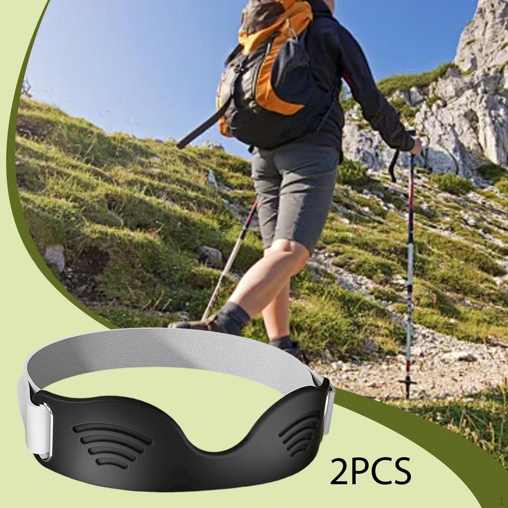 2 Pieces Knee Braces Patella Support Straps Breathable Band Stabilizer for Tennis