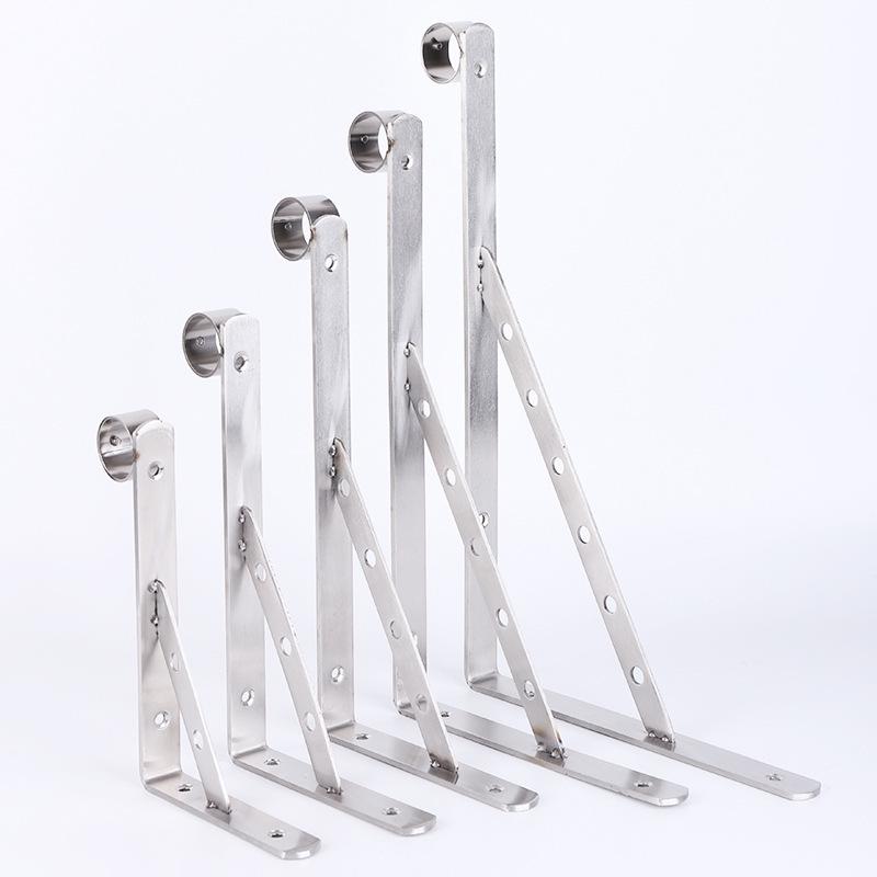 Stainless Steel Triangle Bracket Wall-Mounted Clothes Drying Rack for Balcony