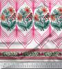 Soimoi Japanischer Krepp-Satinstoff, gestreift, Blätter und Blumen, bedruckt, Meterware, 107 cm
