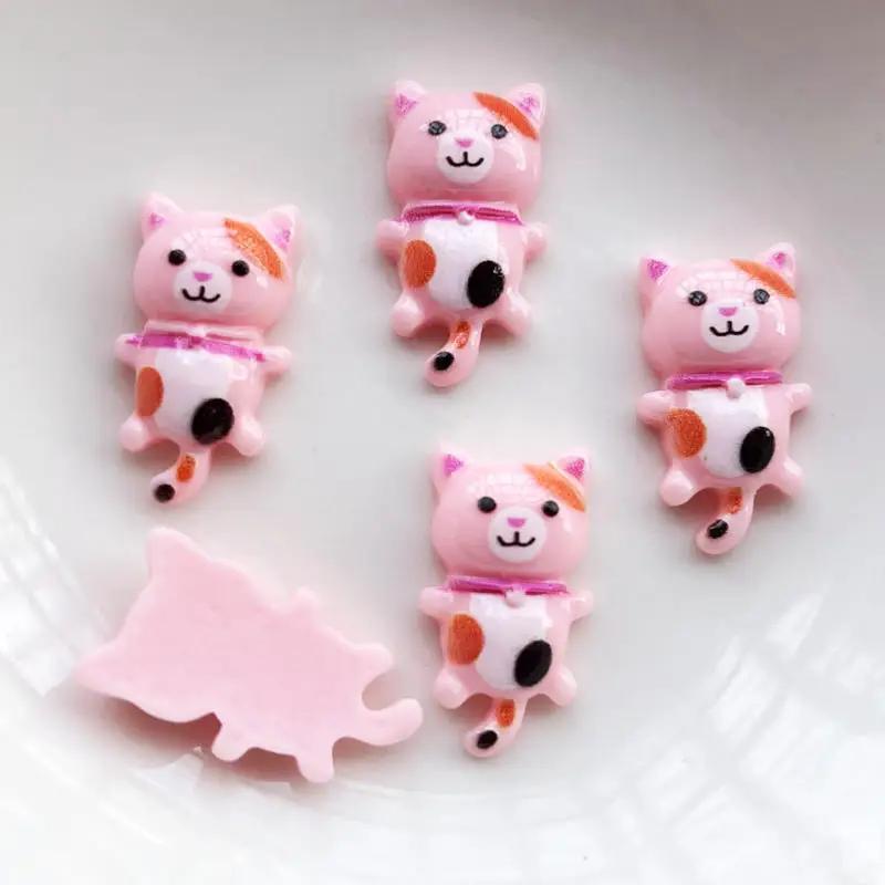 10 buc rășină de pisoi drăguț amestecat aleatoriu, cu spatele plat, album decorativ pentru însemnări DIY, husă pentru telefon, accesorii din rășină pentru decorarea părului