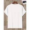 European size Men' Summer Short Sleeve T-Shirt with Letter '' Print - Casual Round Neck Breathable Top, Suitable for Hot Weather & Casual Attirel