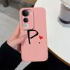 For Vivo Y400 Pro Y100 Y200e Y02 Y03 Y04 Y28 Y29 Y29S Cute Art Letter Phone Case Lens Protection Liquid Silicone Shockproof Soft Covers For Vivo Shell