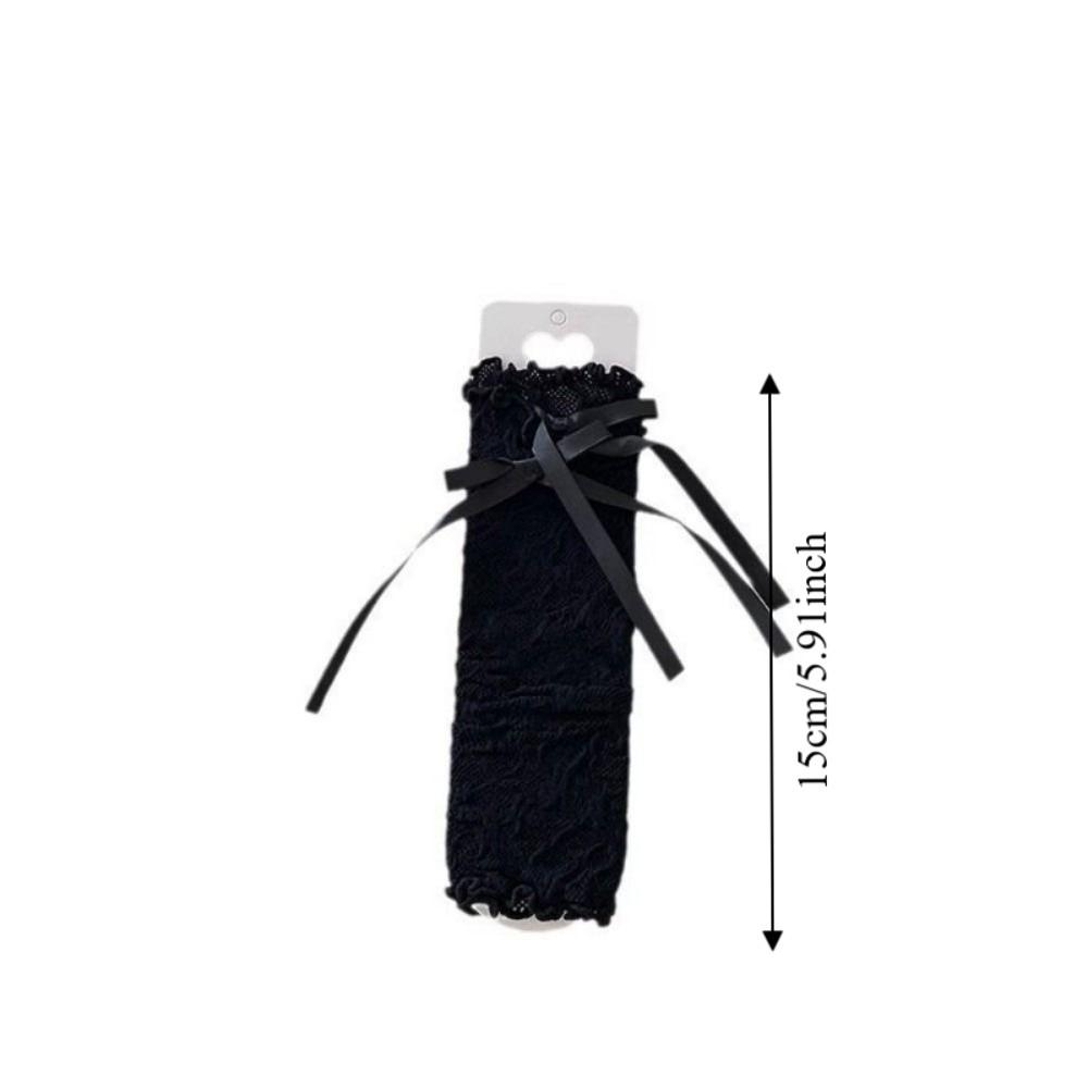 Breathable Ruffle Mesh Fishnet Socks Floral Bowknot JK Lolita Lace Calf Socks Mid-leg Summer Arm Sleeves Women Wear
