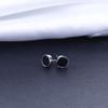 Zinc Zinc Alloy Delicate Black Agate Stud Earring Fashion Jewelry Korean Style Earrings Earrings for Men