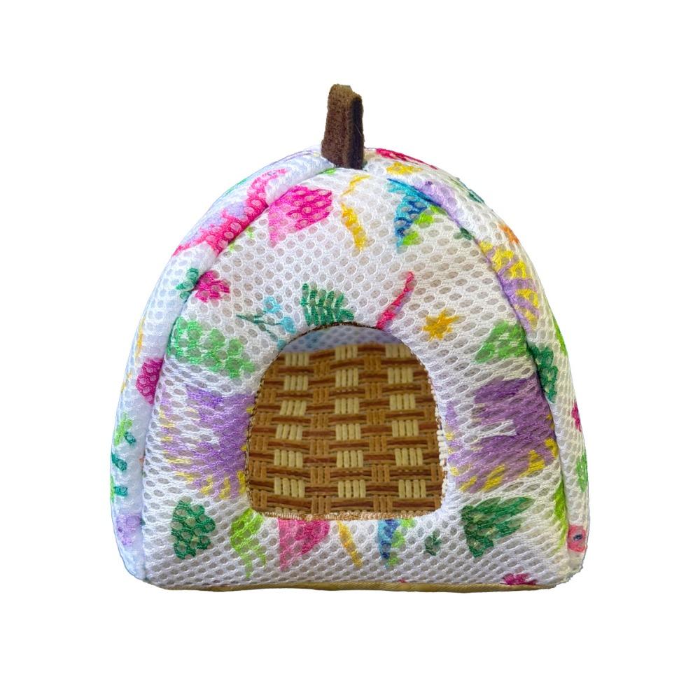Rattan Mat Small Pet Bed Breathable Cooling Pet Hideout Lightweight Mesh Shelter  Dwarf Mouse S-2