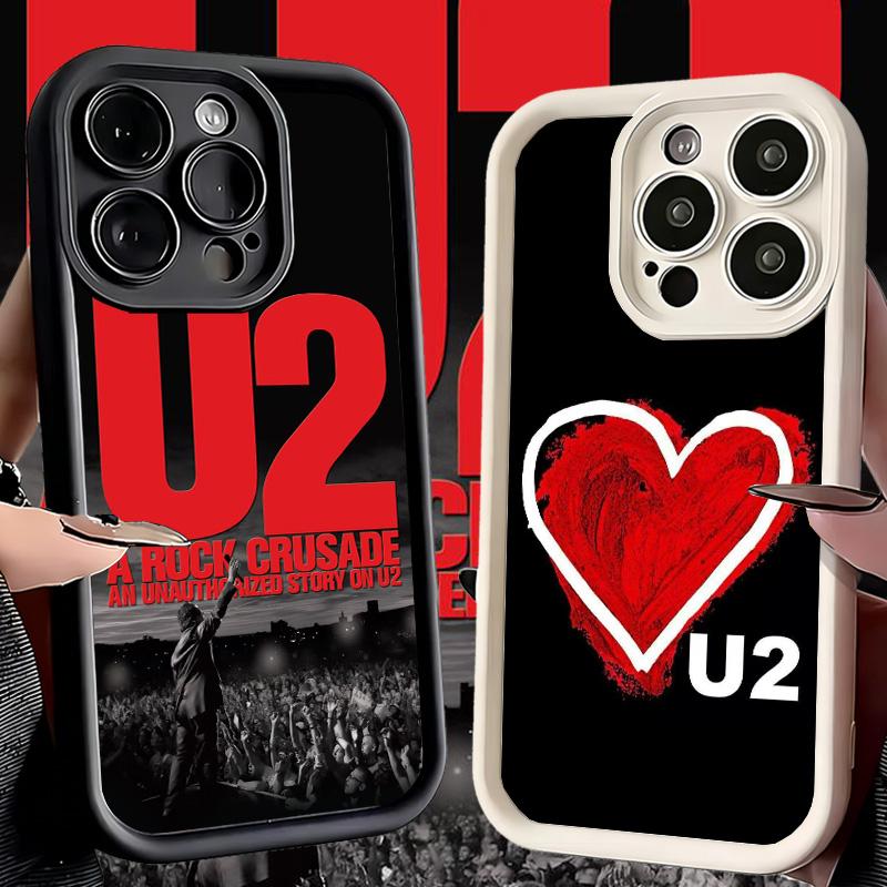 Phone Case for iPhone 17 Air 16E 15 16 Pro Max U-U2 Rock Band Cover 14 Plus 13 12 Mini Soft Shell Silicone Fundas