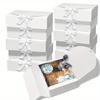 10pcs Blue Gift Boxes with Lids and Ribbons Kraft Gift Boxes Multipurpose Packaging for Elegant  DIY Crafts Wedding Favors Birthday Party Presents
