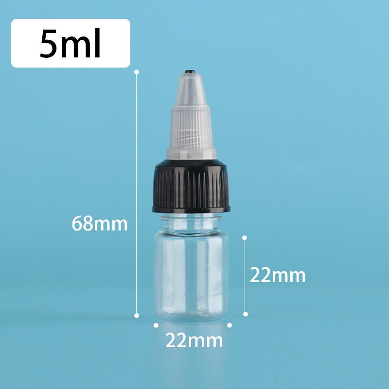 

PET Jelly Bottle with Rotating Cap - Liquid Pigment Dropper, Refillable, Available in 60/80/100/200ml Sizes