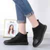 High Top Fashion Sneakers Ladies Non-Slip Lace Up Walking Boots High Quality Genuine Leather Waterproof Casual Shoes Women Soft