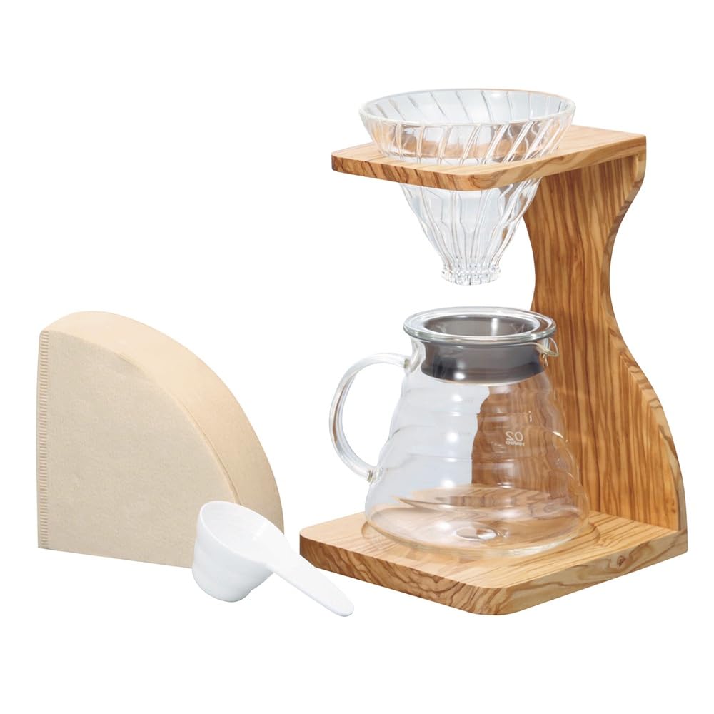 

HARIO Olive Wood Stand Made of olive wood that blends in with your Gift wrapping Model [V60 Set] interior. available. number VSS-1206-OV