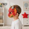 3D Baby Dragon Mask Cute Full Face Mask, Halloween Party Lightweight Breathable Durable Role Play Costume with Realistic Scales And Horns for