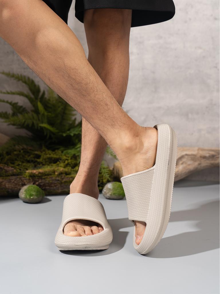 Men's Comfort Slippers One-Time Molded Non-Slip Wear-Resistant Home Indoor Outing Walking Casual Slippers