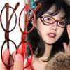 Y2K Japanese Korean Girls Red Green Frame Glass Women Retro Red Oval Glasses Eyewear Decorative Computer Anti-blue Eyeglasses