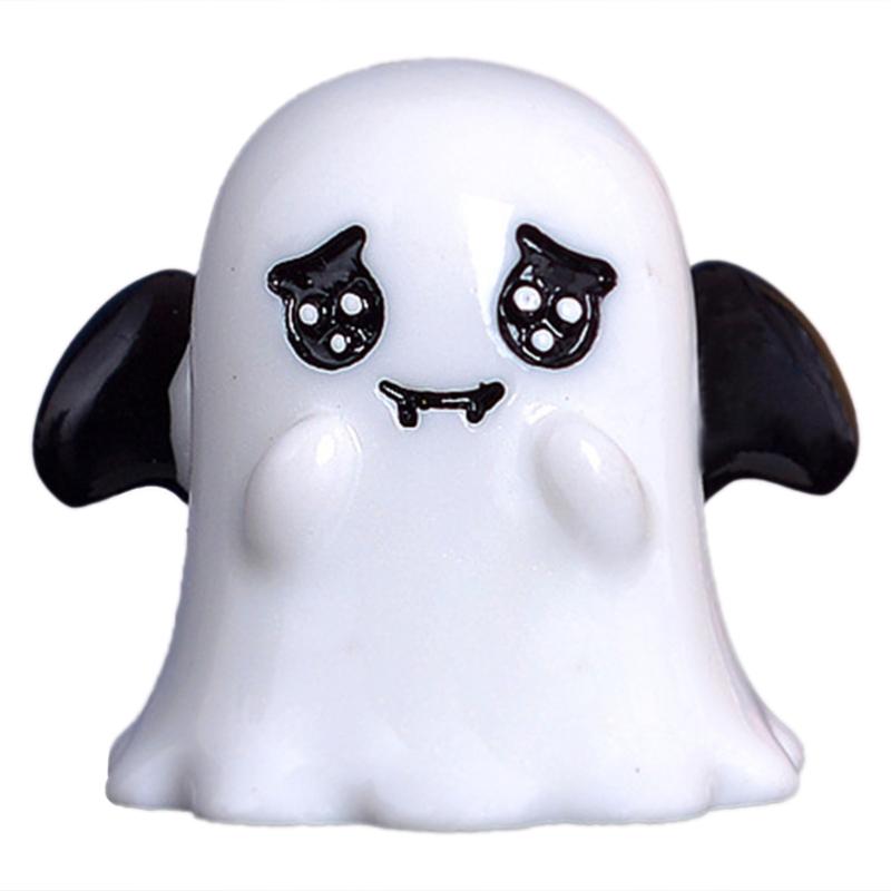 Resin Decorative Pumpkin Ghost Figurine Colorful Halloween Theme for Home and Office