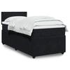 VidaXL Bed Slatted Base and Mattress Black 80x200 Cm Velvet 3287586