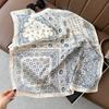 Silk scarf 71 * 71 imitation silk square scarf Korean atmosphere neck silk scarf flower pattern flower polka dot scarf