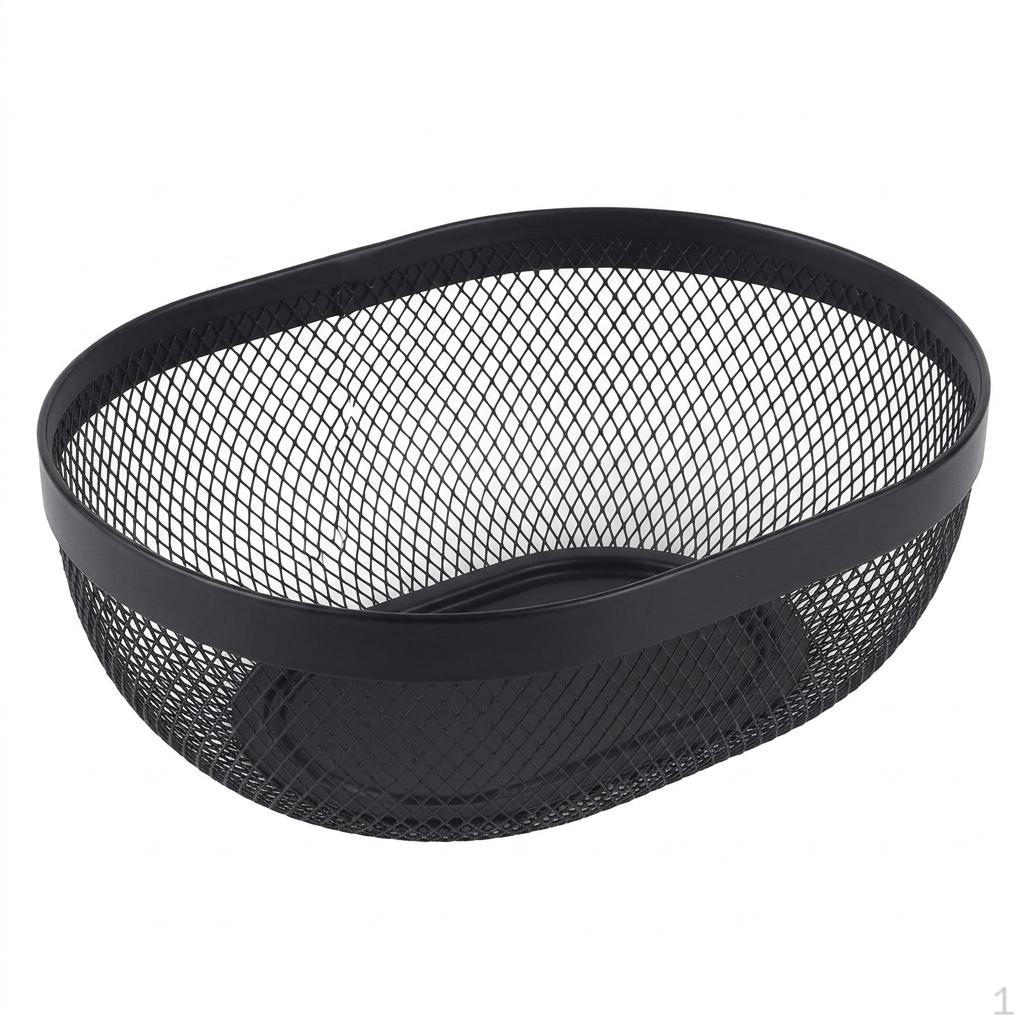 Metal Storage Basket, Mesh Wire Organizer Kitchen Produce Holder, Countertop