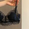 Backless French Lace Women's Thin Small Bust Push-Up Sexy Thin Strap Backless Bra