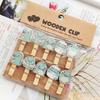 Cartoon Little Dinosaur Home Hanging Photos Flower Shop Card Small Wooden Clip
