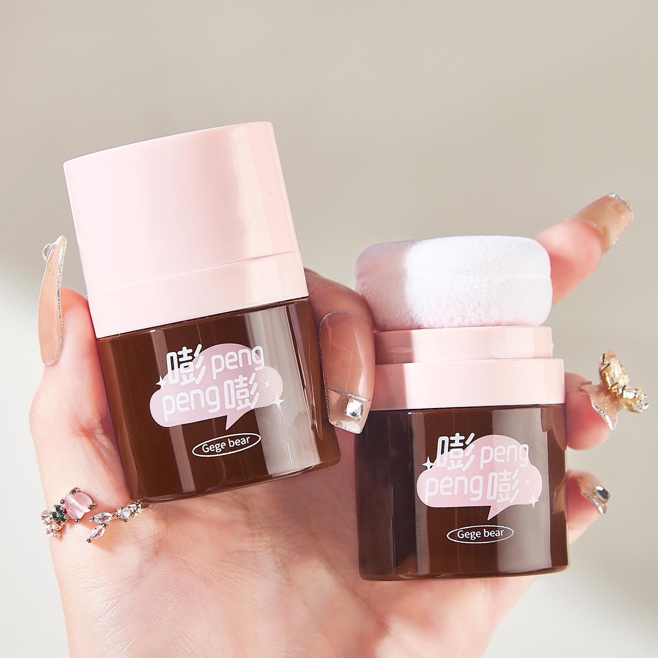 Gege Little Bear Dry Hair Fluffing and Oil Control Powder - Natural Refreshing Setting Powder for Volume and Shine