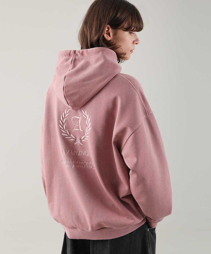 Unisex Mikina Laurel Oversized Pigmentová Hluboká Růžová