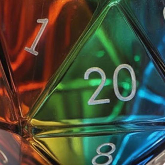 Rainbow Dice Mug Glass Tea Cup Multicolor Funny Coffee Cup Fantasy Themed Home Decor Gift for Dice Lovers