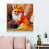 New Arrival 5D DIY Full Circle Diamond Painting "Fox" Embroidery Cross Stitch Home Decor Gift