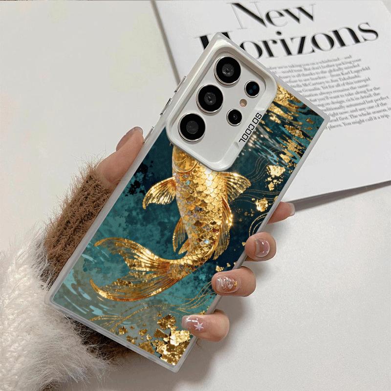 Golden Carp Lucky Koi Shockproof Phone Case for Samsung Galaxy S26 Edge S25 Ultra S24 FE S23 Plus S21 Cover Anti Fall Fundas
