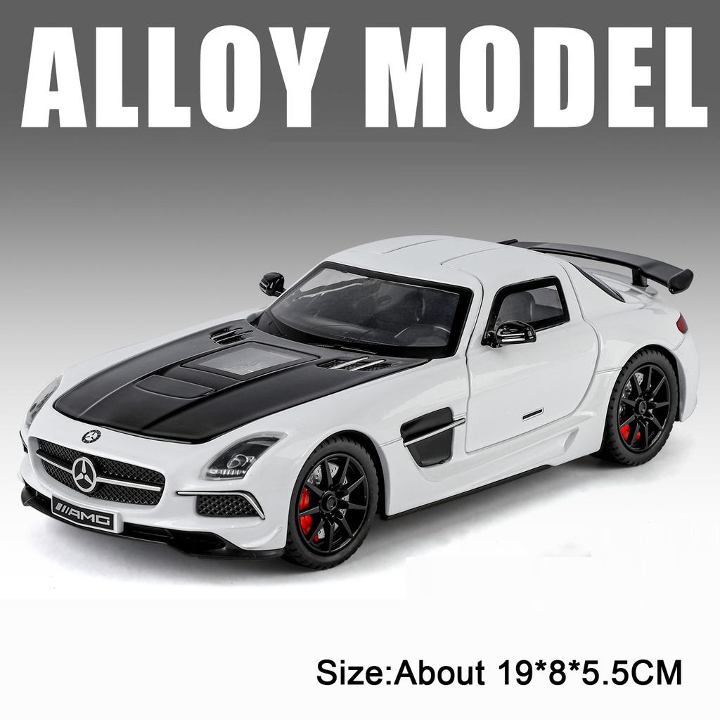 Scale 1:24 SLS 300SL Alloy Sports Car Model Toy Wheel Steering Doors Opened Vehicles Models Metal Diecast Boys Ornaments