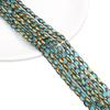 Oval Faceted Gold-Edged Glass Crystal Rice Beads for Jewelry Making