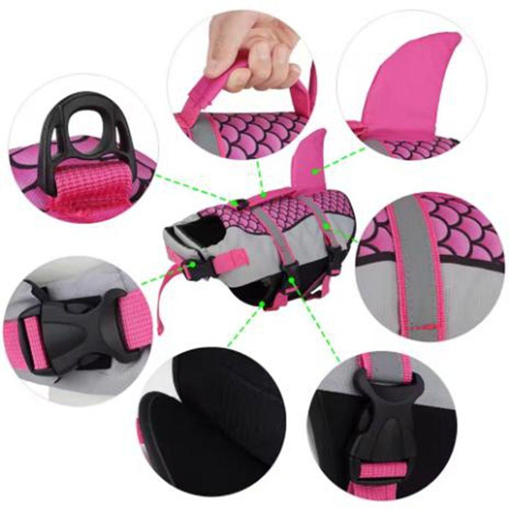 Enhanced Buoyancy Dog Swimsuit Waterproof Scales Shark Dog Clothes Dog Safety Vest  For Dogs