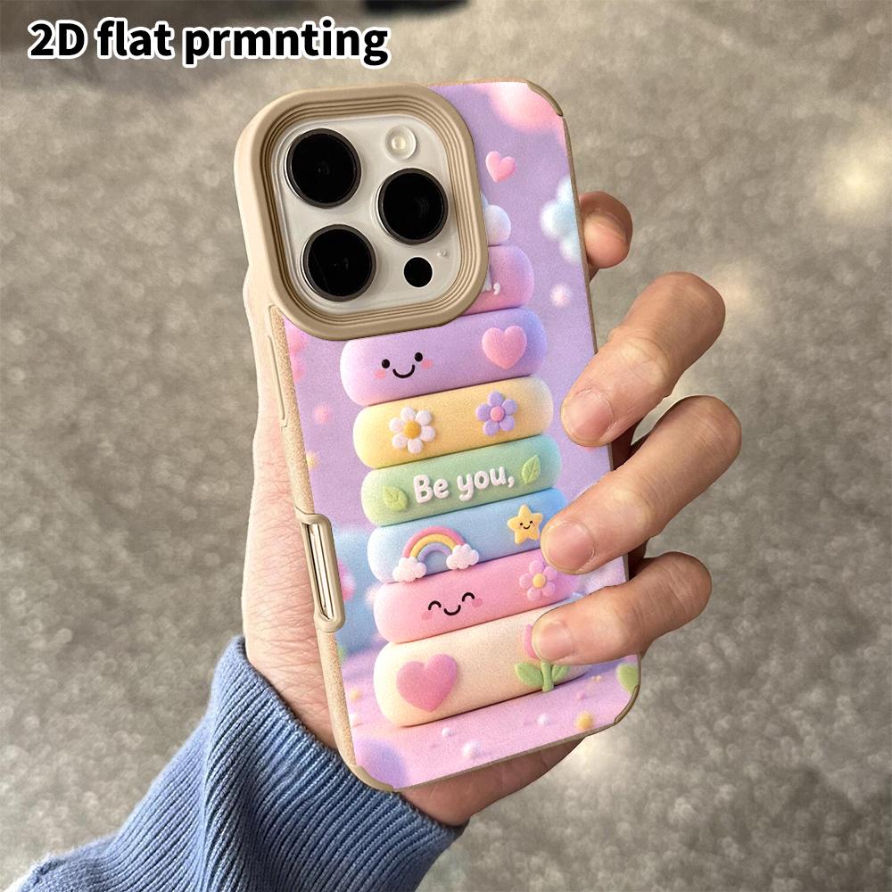 Phone Case: 2D flat lambskin suitable for iPhone 18, 17, 16, 15, 14, 13 Pro film protective case,building block decoration, Christmas and Halloween gi