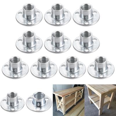 Tee Nuts Hardware Galvanized for Woodworking Fastener Iron Plate Nut Furniture Accessory T Nuts