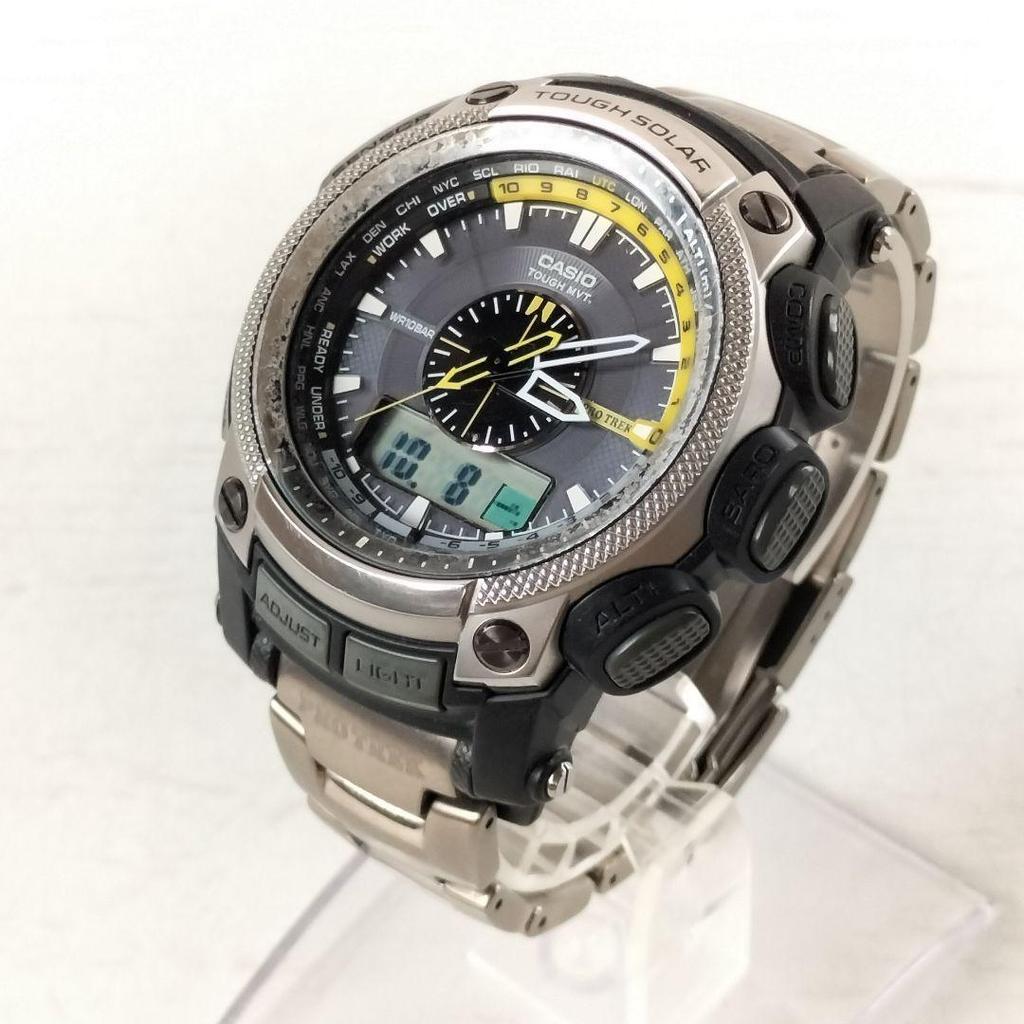 Used CASIO PROTREK PRW-5000T Tough Solar, working condition, new secondary battery
