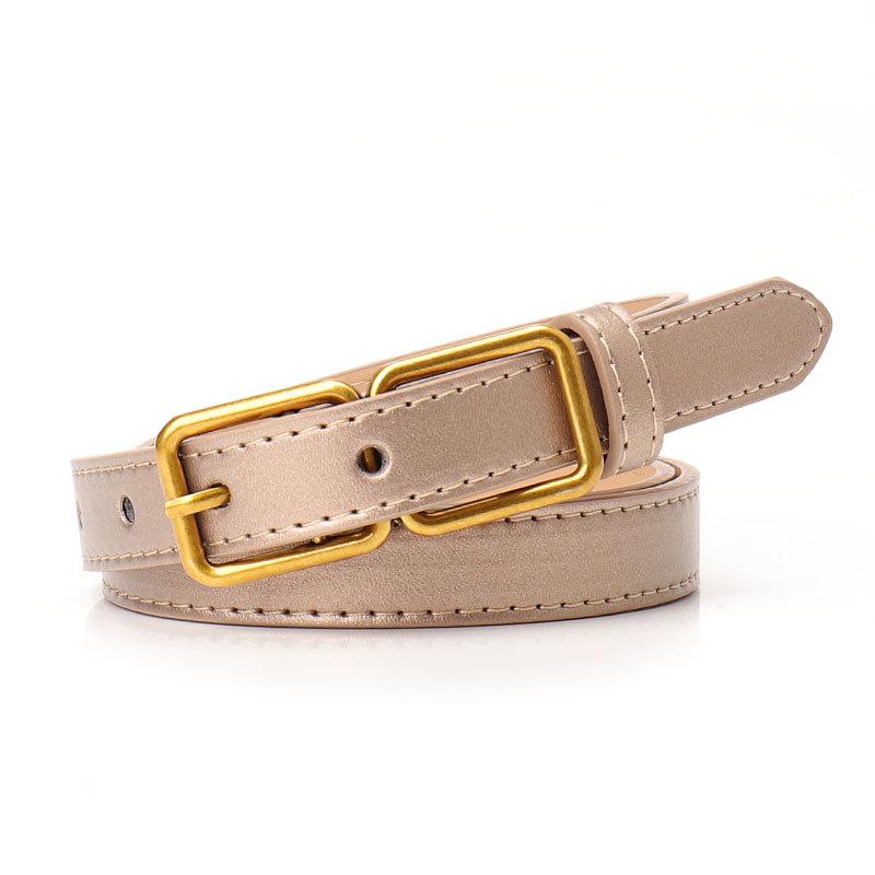 New Light Luxury Two-sided Button Women's Belt Fashionable Versatile Jeans Coat Decorative Belt Korean Style High-end Belt Women's Belt